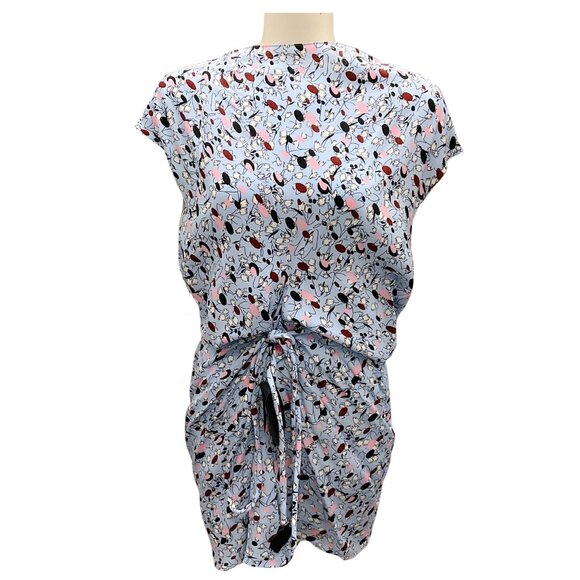 Marni Light Blue Multi Print Silk Top - Picture 1 of 5